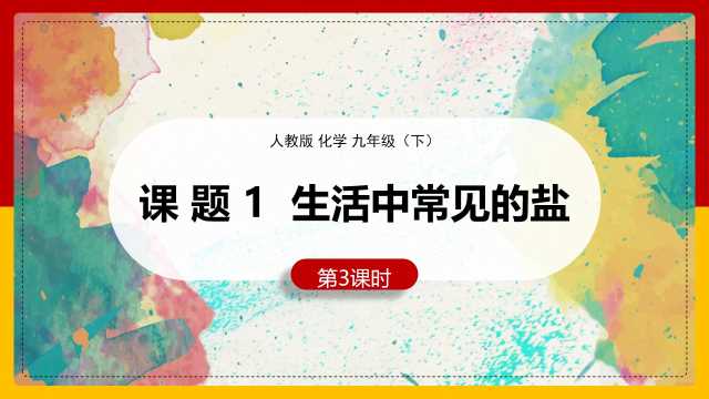 九年级化学生活中常见的盐PPT模板