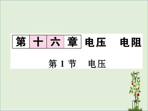 九年级物理电压电阻课件PPT模板