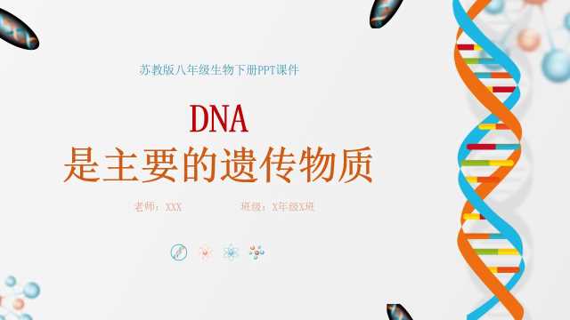 八年级生物DNA是主要遗传物质PPT模板20230527